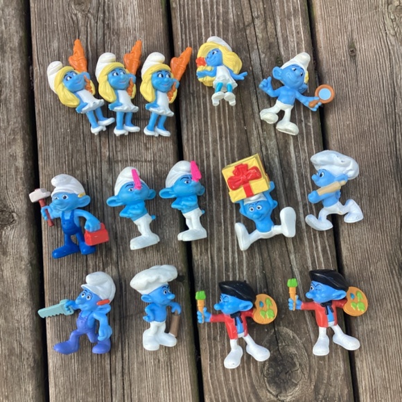 2011 SMURFS McDonald's Happy Meal LOT of Toys Set Figures Smurfs do have marks/s - Picture 3 of 9